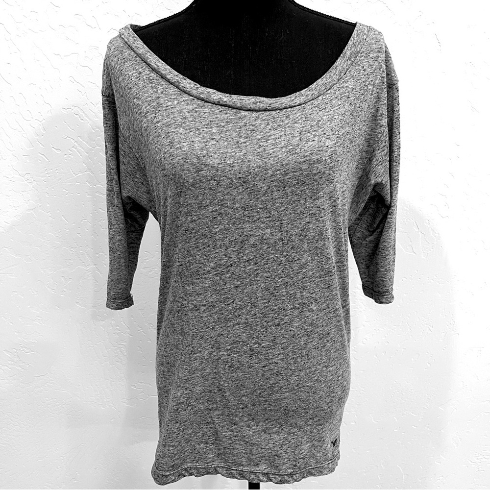 American Eagle loose fit gray top